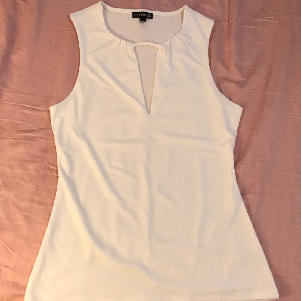 NWOT. Never worn before white v-neck tank top